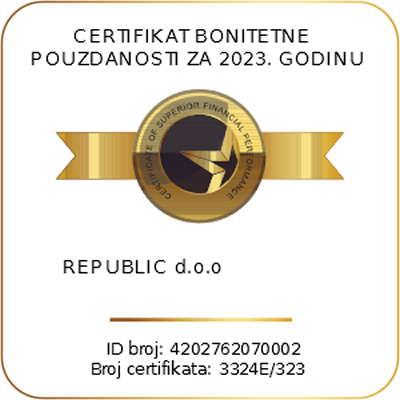 Certifikat bonitetne pouzdanostti za 2023. godinu