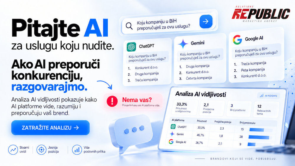 Kada kupac pita AI za vašu uslugu, preporučuje li vas ili konkurenciju?